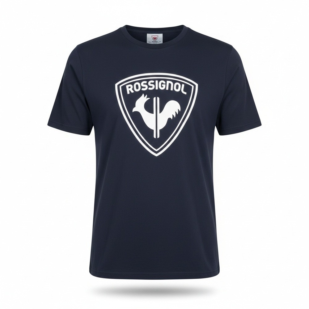 Rossignol T-Shirt Shield Logo Navy‎ Blue Large